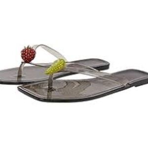Betsey Johnson Berry Novelty Jelly Flip Flop Sandals​